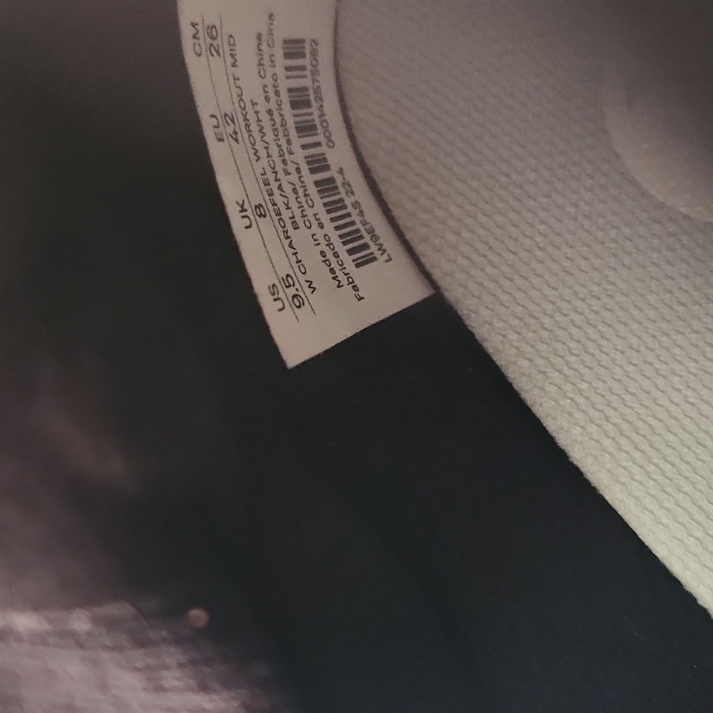 Lululemon Chargefeel Mid Womens Workout Shoe In Black/Anchor/White Size 9.5 - Picture 17 of 17